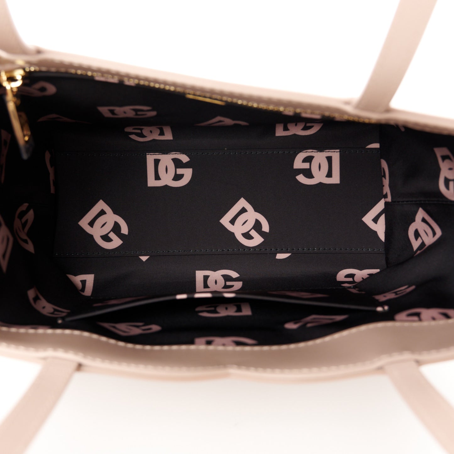 Calfskin Small DG Logo Shopper Tote Cipria