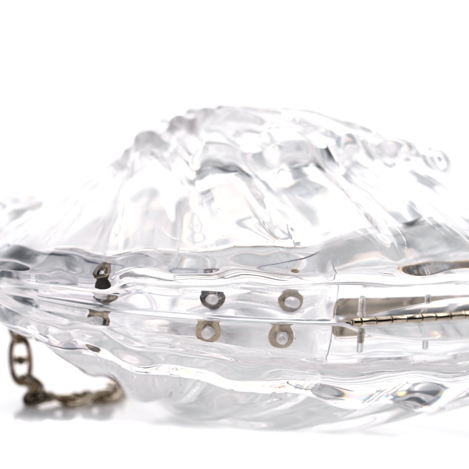 Chanel Plexiglass Evening On The Beach Shell Clutch Clear 6 of 9