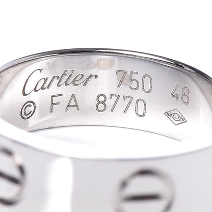 Cartier 18K White Gold 5.5mm LOVE Ring 48 4.5 4 of 4