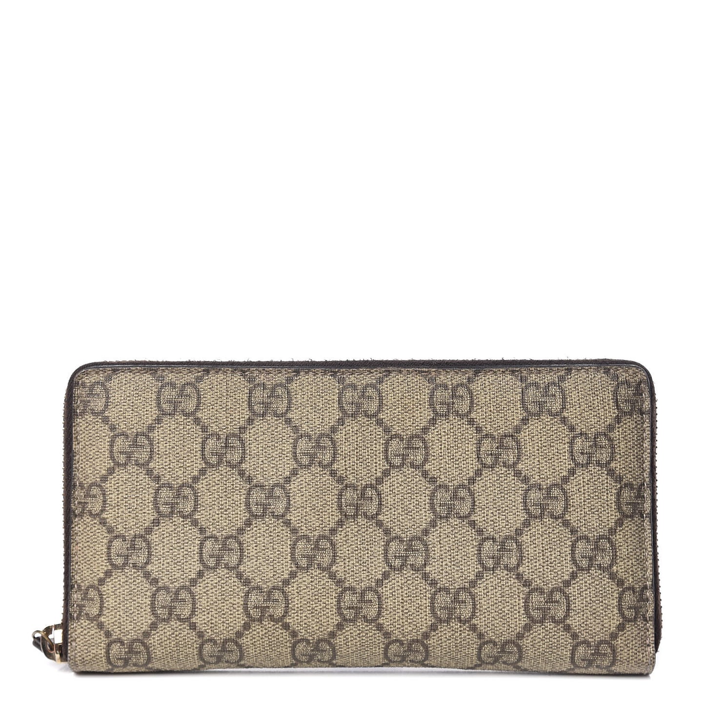 GG Supreme Monogram GG Pierce Zip Around Wallet Beige Ebony
