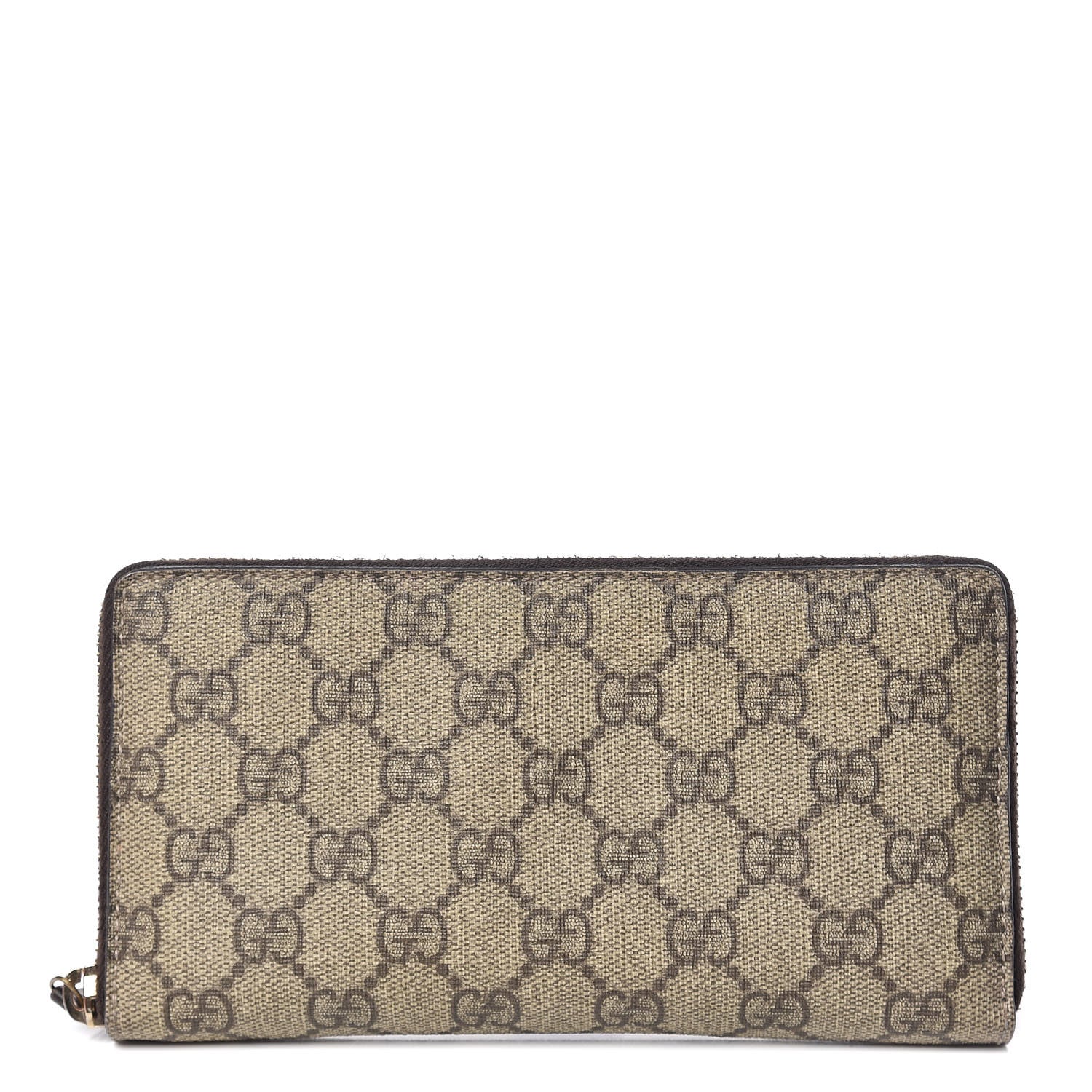 Gucci GG Supreme Monogram GG Pierce Zip Around Wallet Beige Ebony 1 of 7