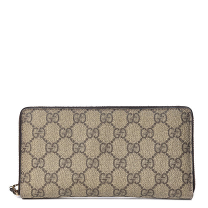 Gucci GG Supreme Monogram GG Pierce Zip Around Wallet Beige Ebony 1 of 7