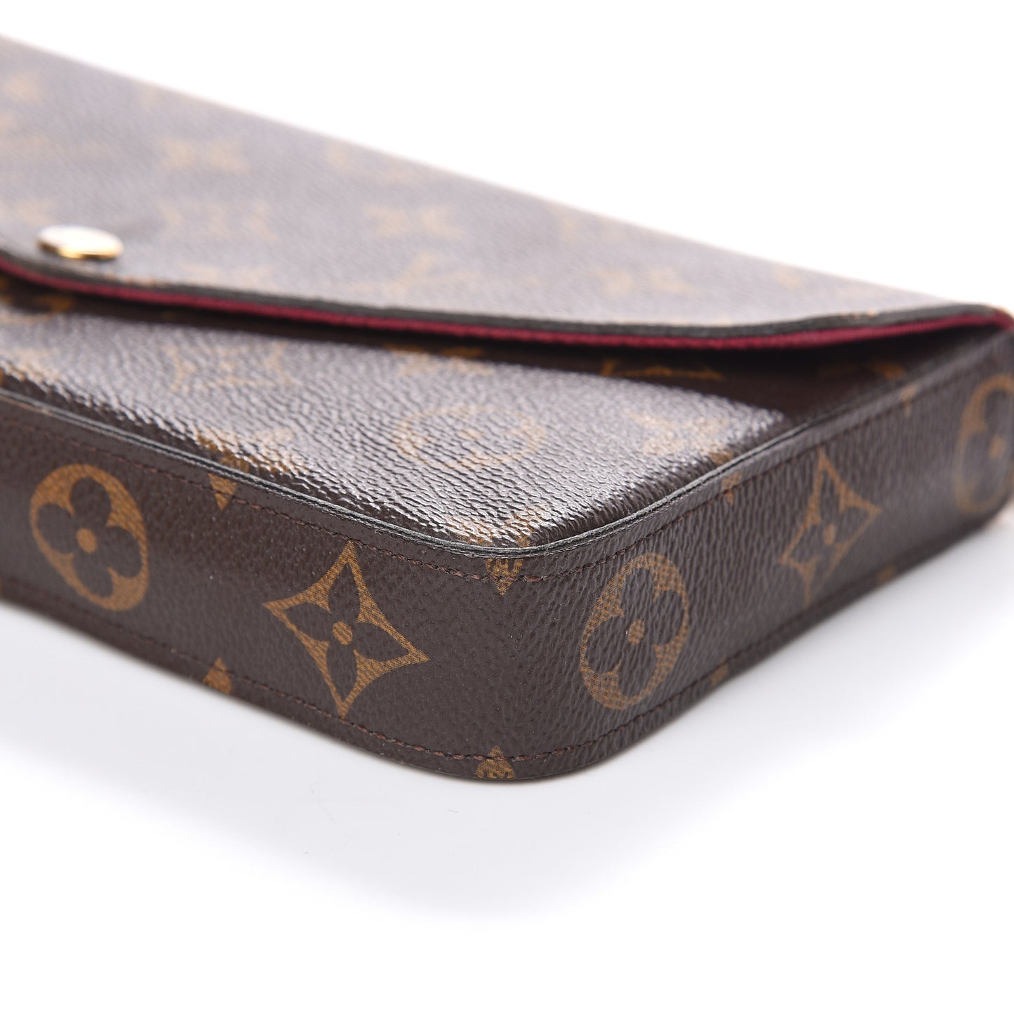 Monogram Pochette Felicie Chain Wallet Fuchsia