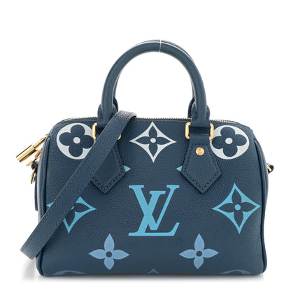 Louis Vuitton Empreinte Monogram Giant Speedy Bandouliere 20 Degrade Blue 1 of 10