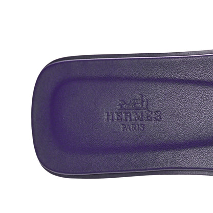 Hermes Calfskin Oran Sandals 39 Violet Majorette 8 of 9