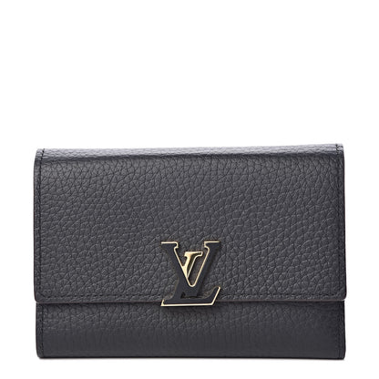 Louis Vuitton Taurillon Capucines Compact Wallet Black 1 of 11