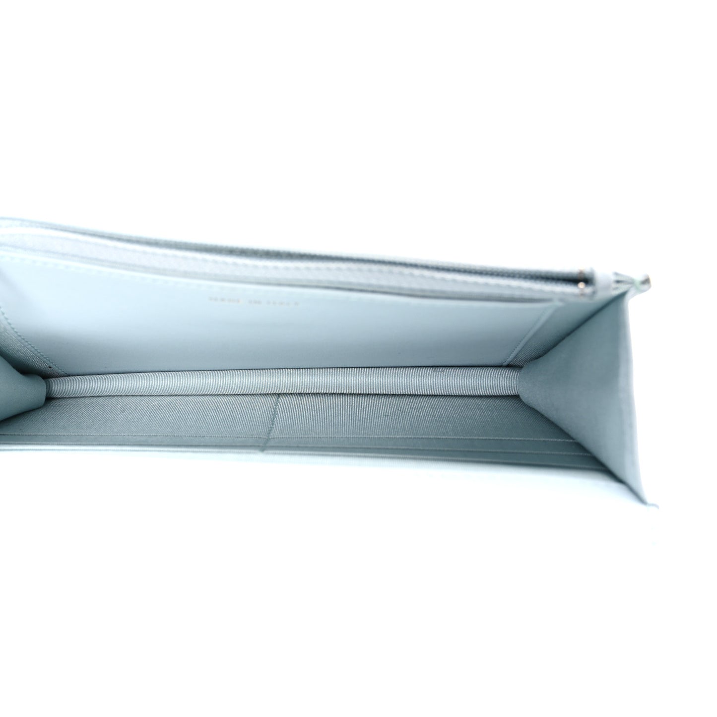 Lambskin Quilted Chanel 19 Wallet On Chain WOC Light Blue