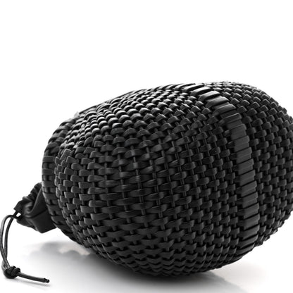 Loewe Calfskin Woven Mini Diamond Basket Bag Black 10 of 11