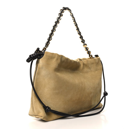 Loewe Suede Calfskin Large Flamenco With Chain Gold 3 of 9