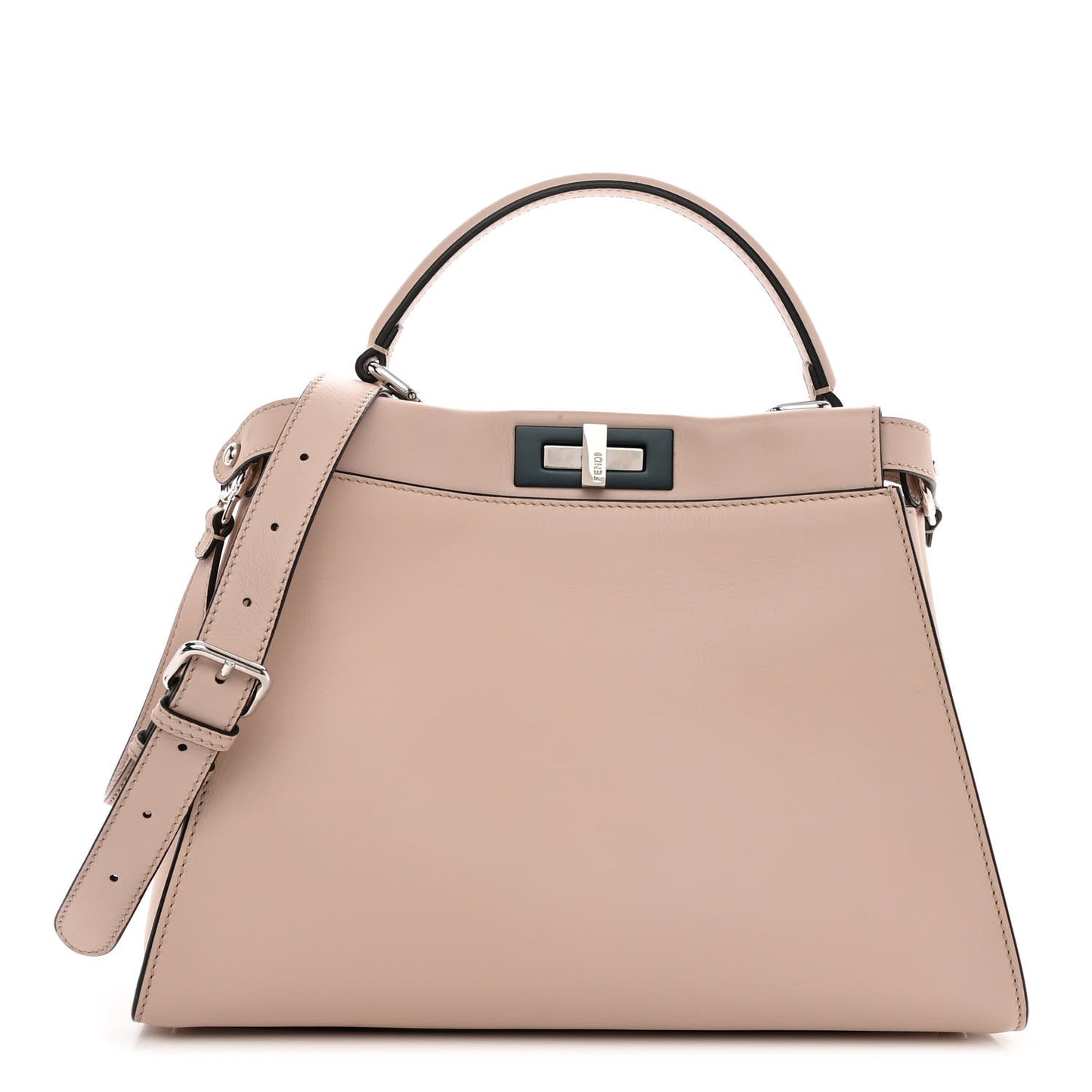Vitello Seta Shiny Nappa Medium Peekaboo Iconic Satchel Soap Opale
