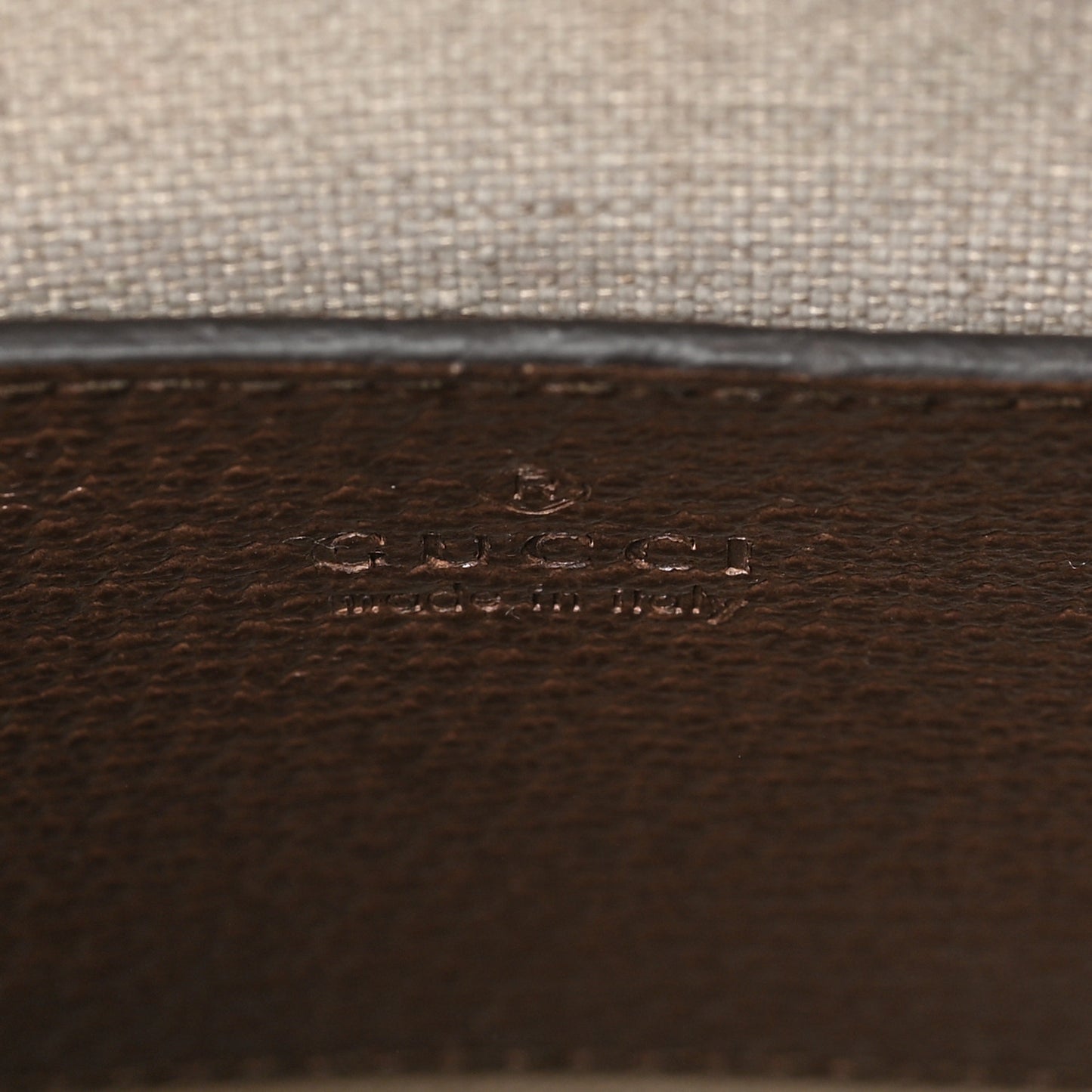Monogram Jumbo GG Textured Dollar Calfskin Web Mini Vertical Tote Camel Ebony New Acero