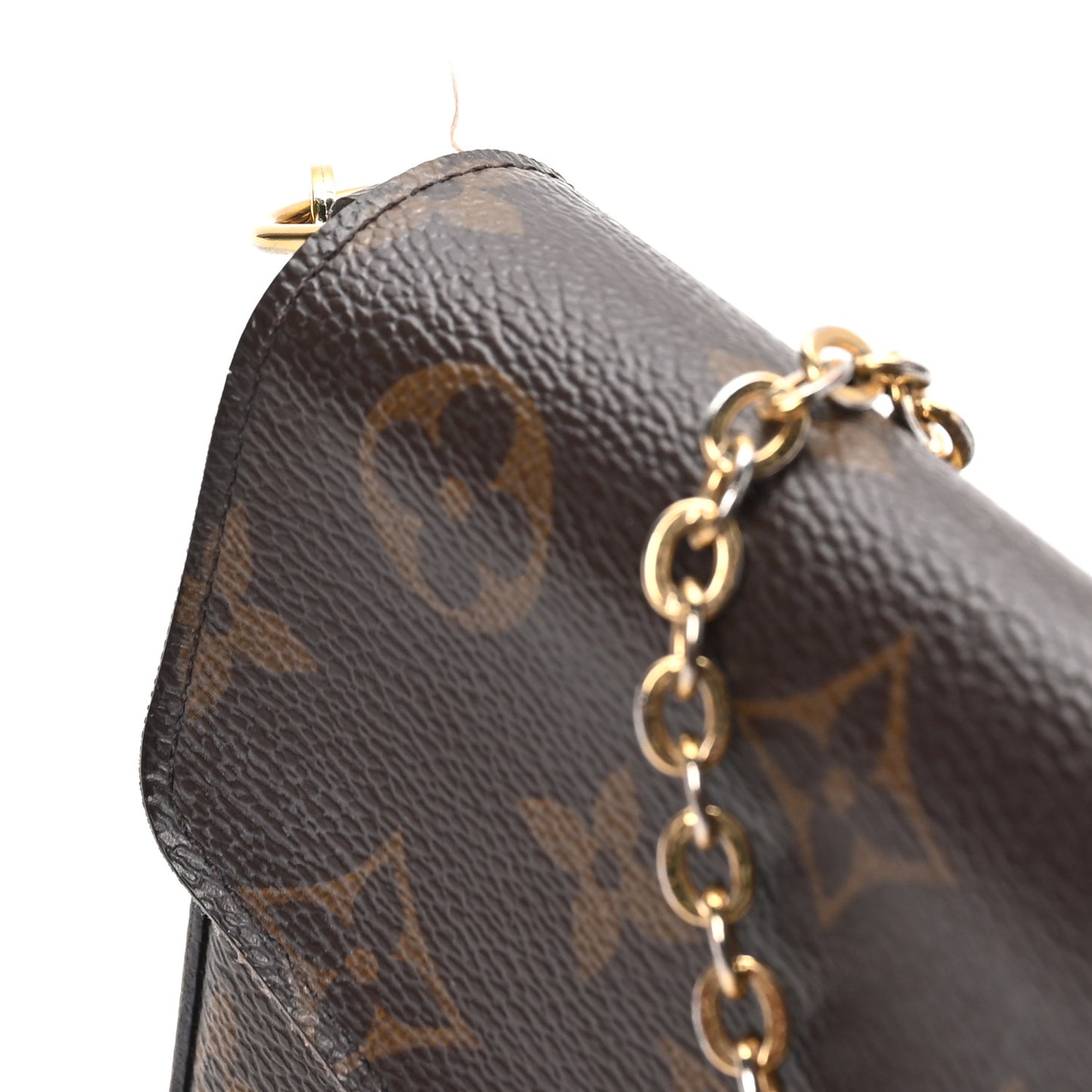 Monogram Pochette Felicie Chain Wallet Fuchsia