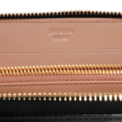 Prada Vitello Shine Zip Around Wallet Nero Black 6 of 7