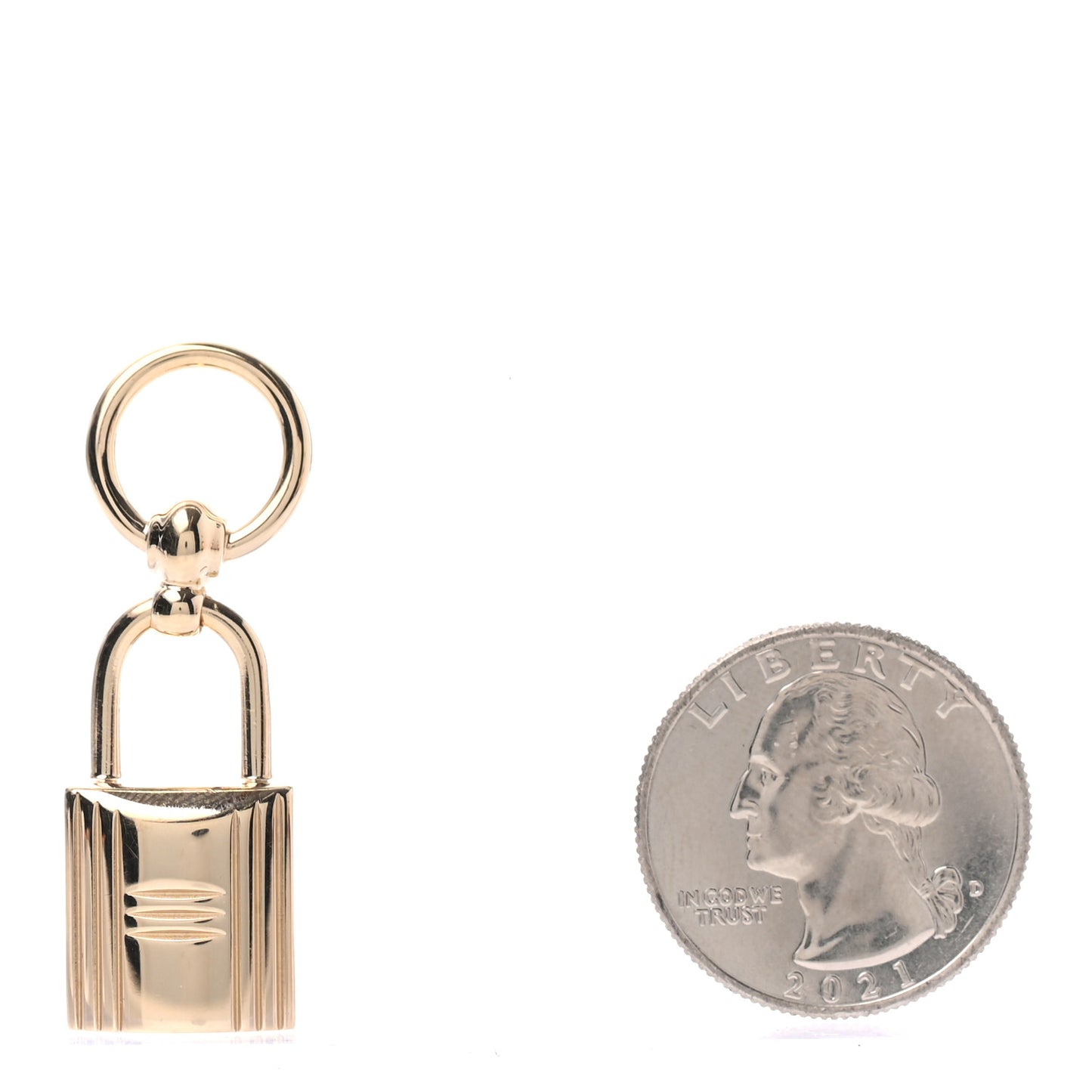 Permabrass Mini Loop Charms Cadenas Scarf Ring Gold