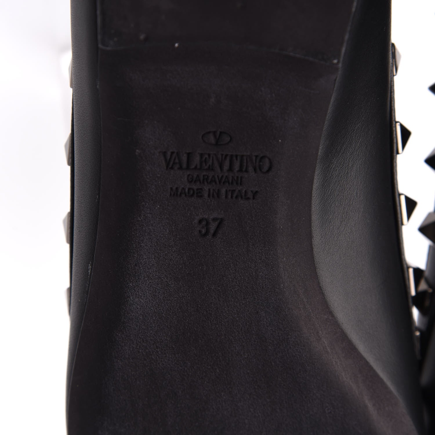 Valentino Garavani Nappa Rockstud Ballerina Flats 37 Black 7 of 10