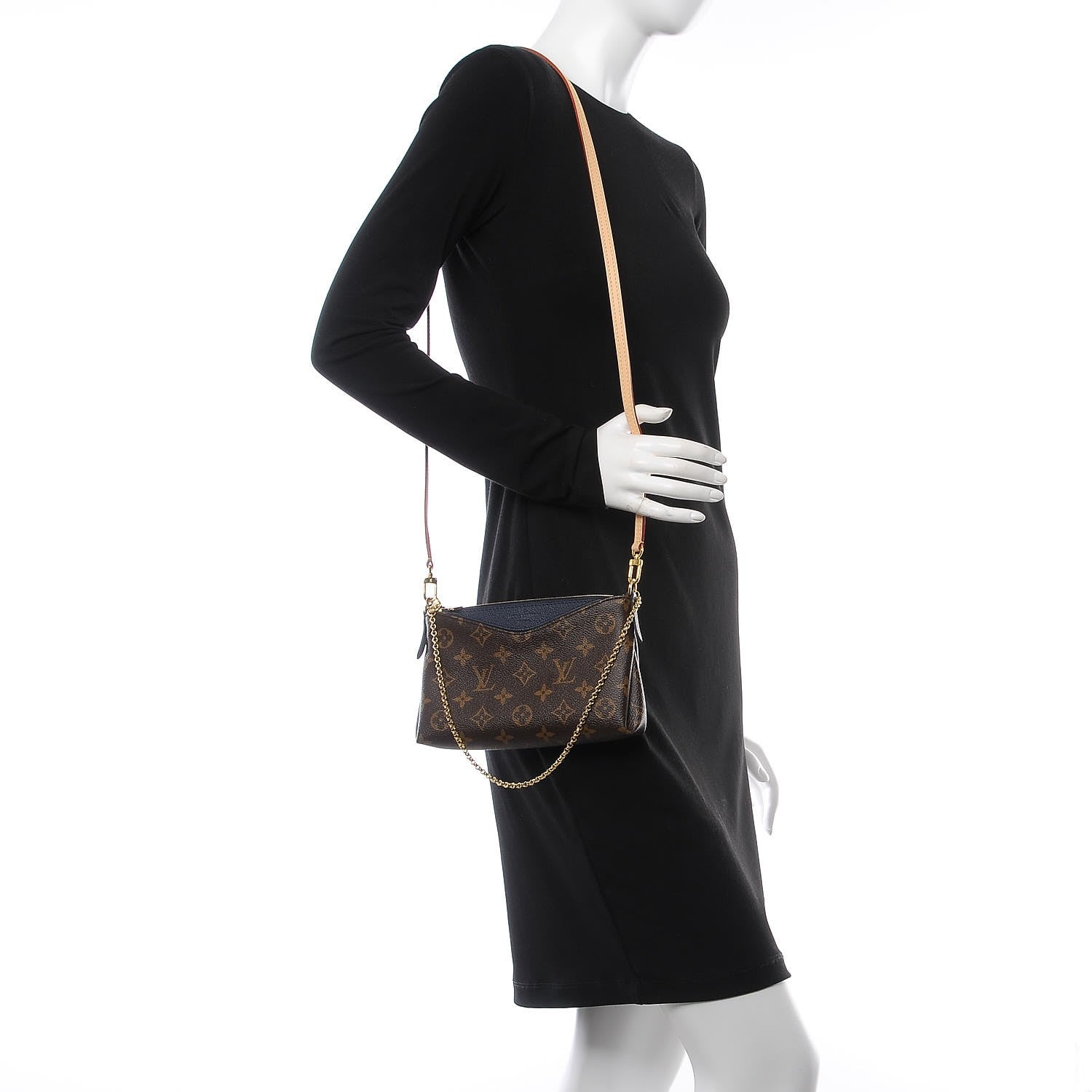 Louis Vuitton Monogram Pallas Clutch Blue Marine 2 of 11