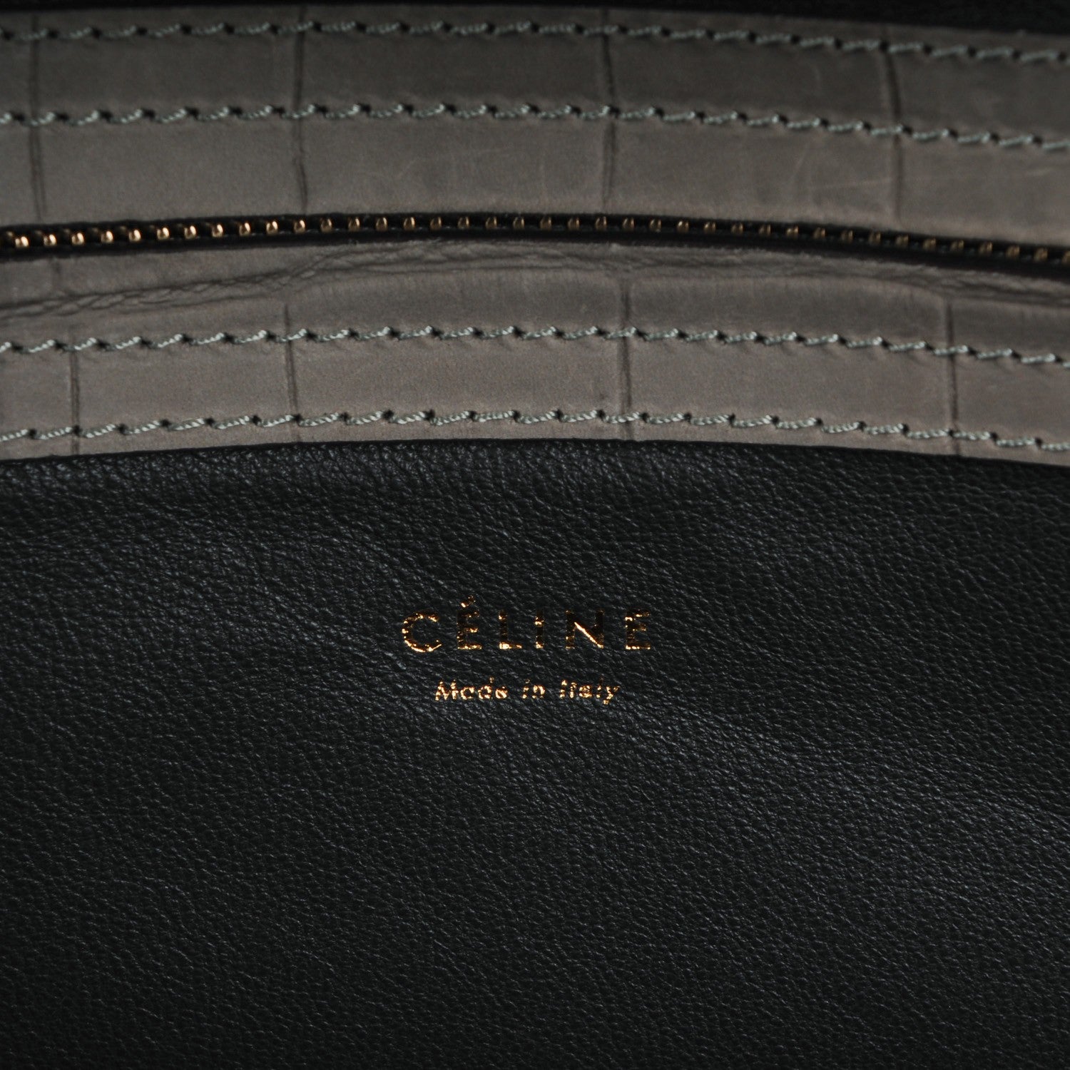 Celine Crocodile Embossed Nubuck Large Phantom Luggage Grey 6 of 8