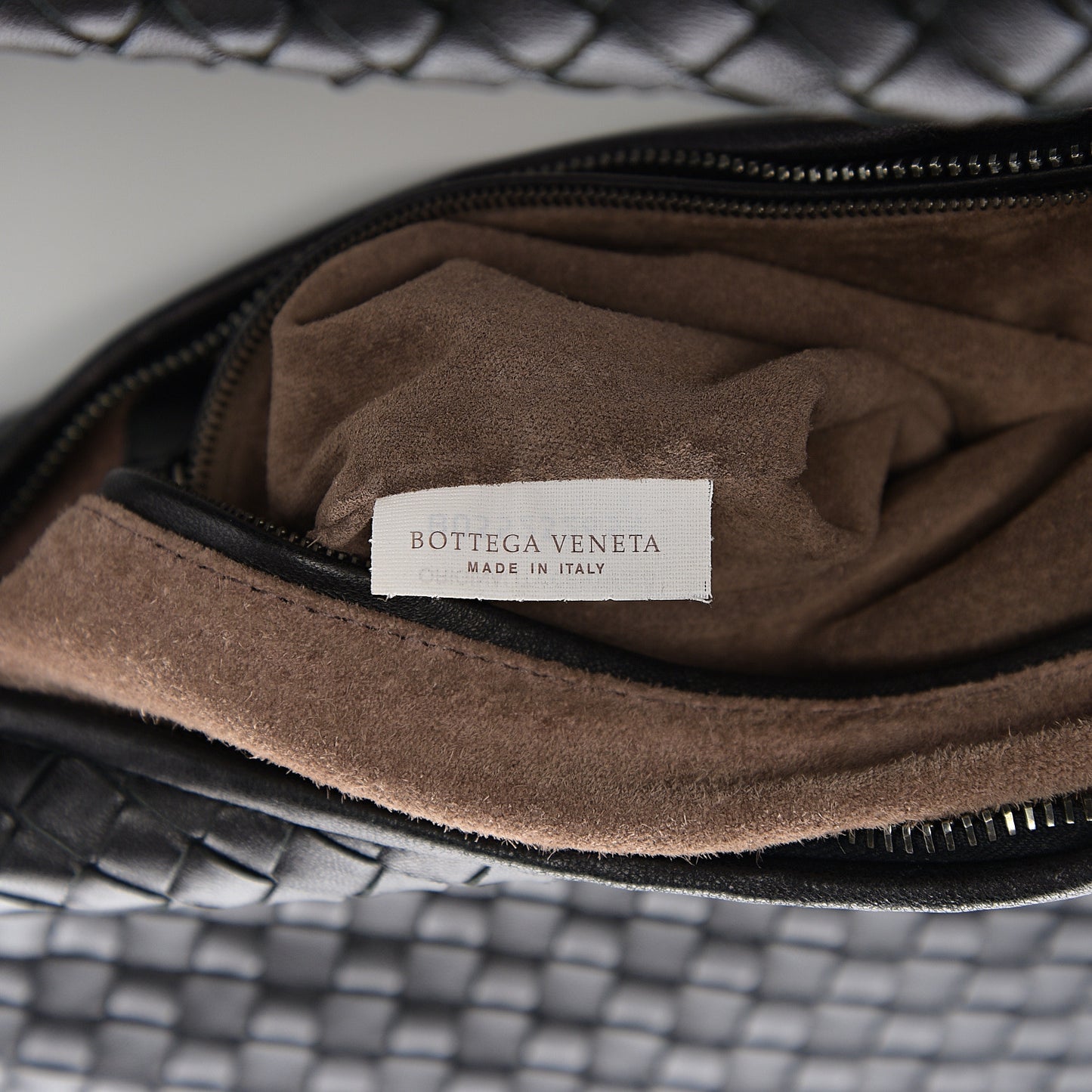 Nappa Intrecciato Large Veneta Hobo Black