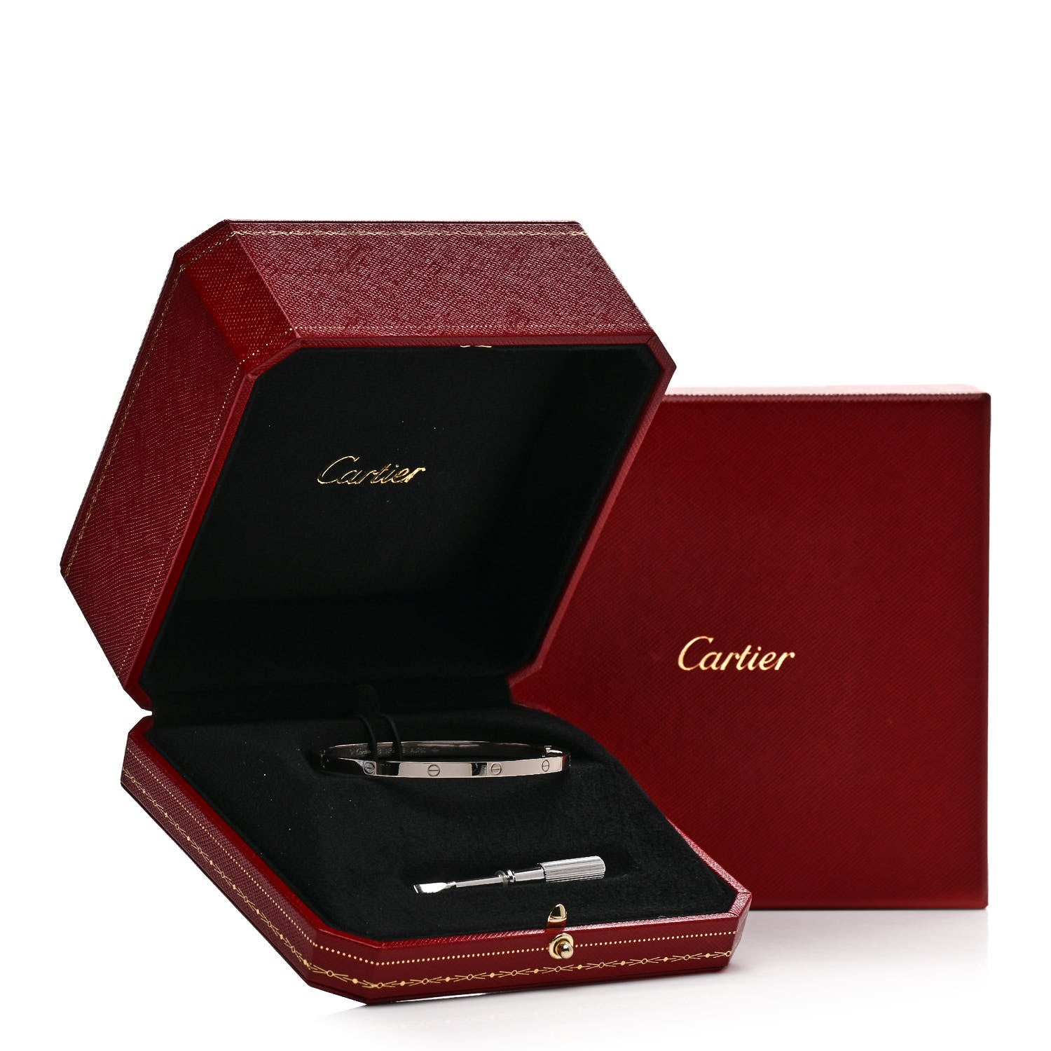 Cartier 18K White Gold Small LOVE Bracelet 18 8 of 8