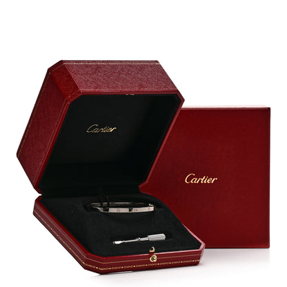 Cartier 18K White Gold Small LOVE Bracelet 18 8 of 8