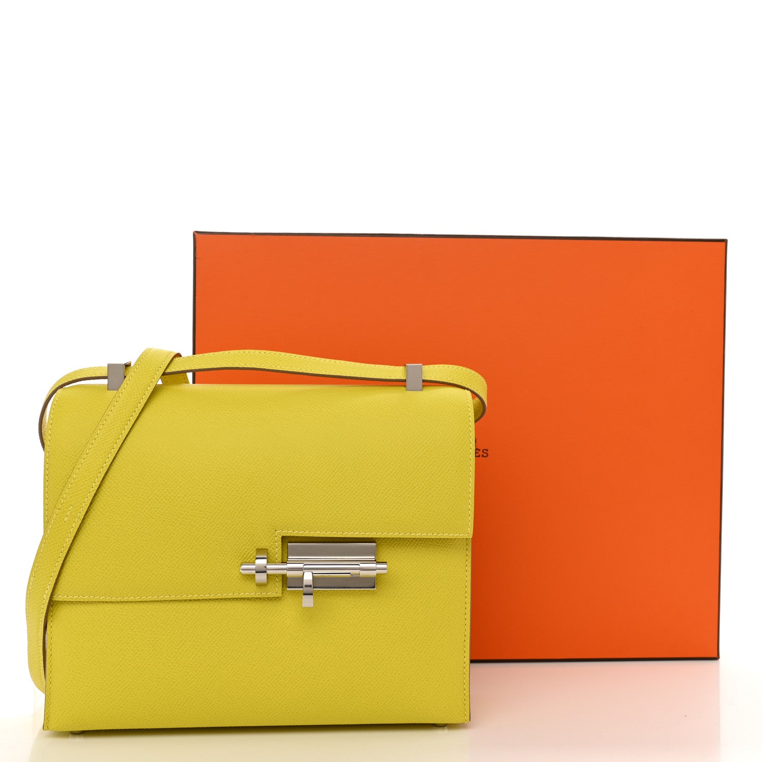 Hermes Epsom Verrou 21 Lime 11 of 11