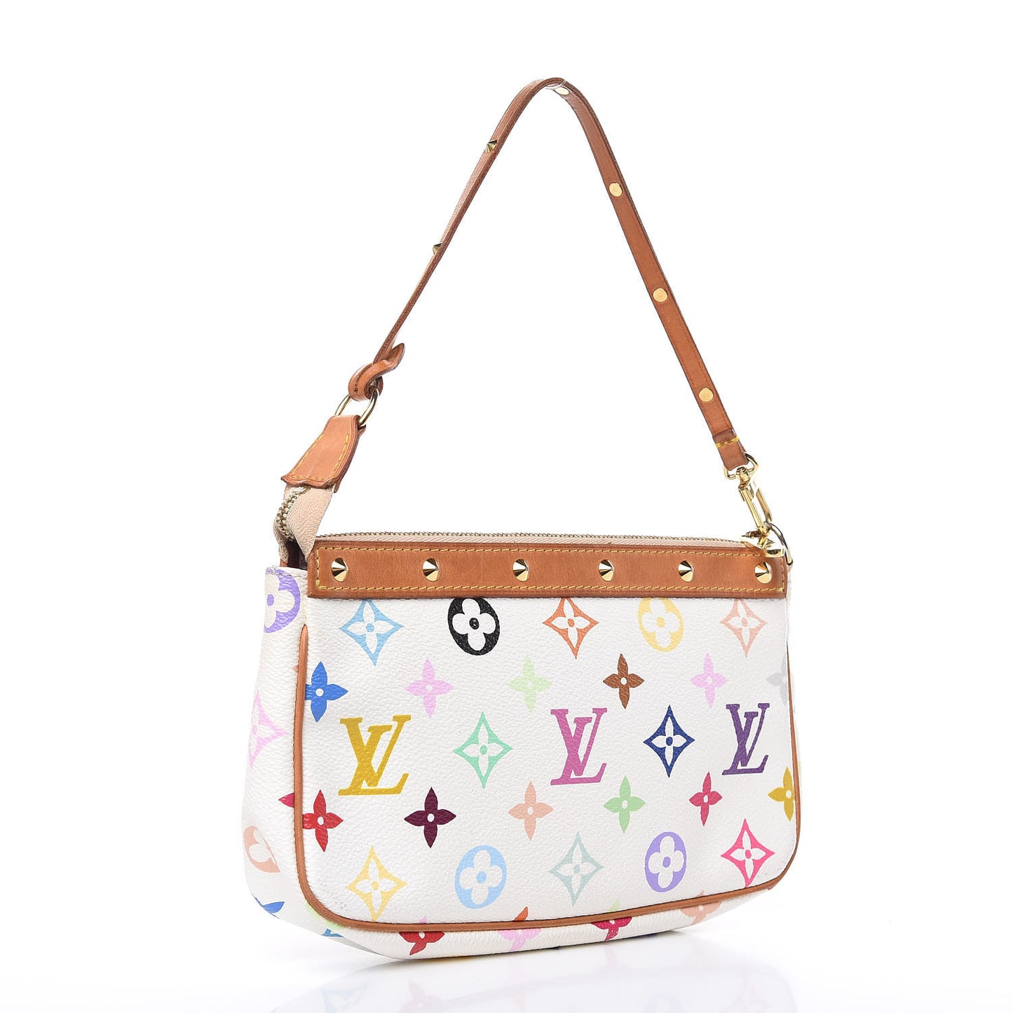 Monogram Multicolor Pochette Accessories White