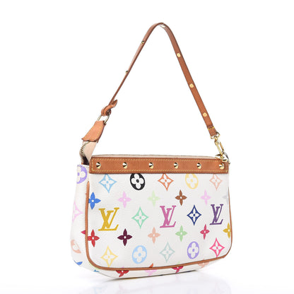 Louis Vuitton Monogram Multicolor Pochette Accessories White 3 of 13