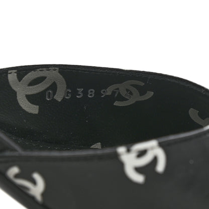Chanel Lambskin Printed CC Sandals 41 Black White 8 of 9