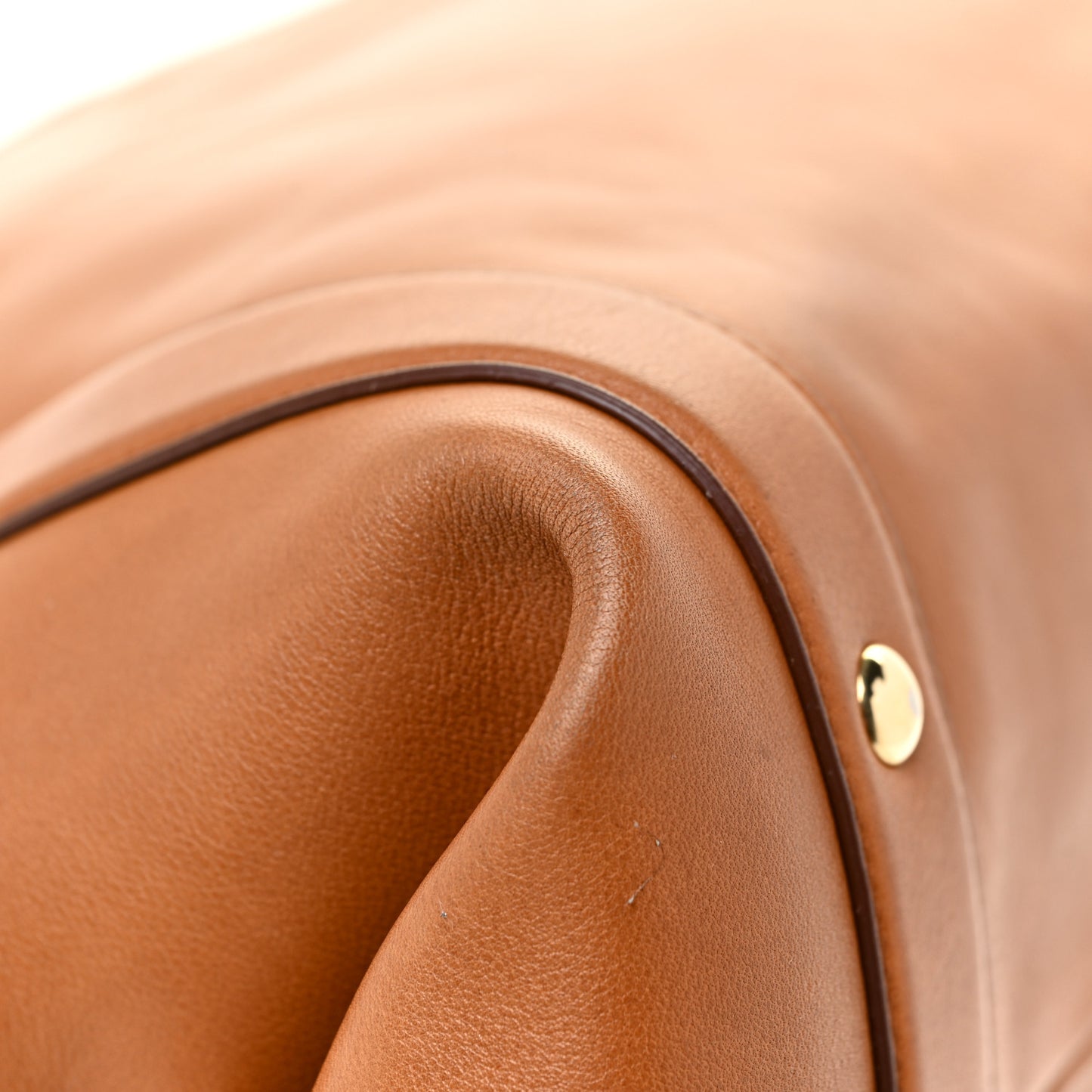 Calfskin Suzanna Gancini Satchel Brown