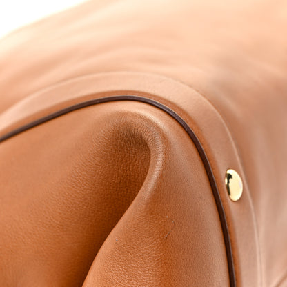 Salvatore Ferragamo Calfskin Suzanna Gancini Satchel Brown 27 of 28