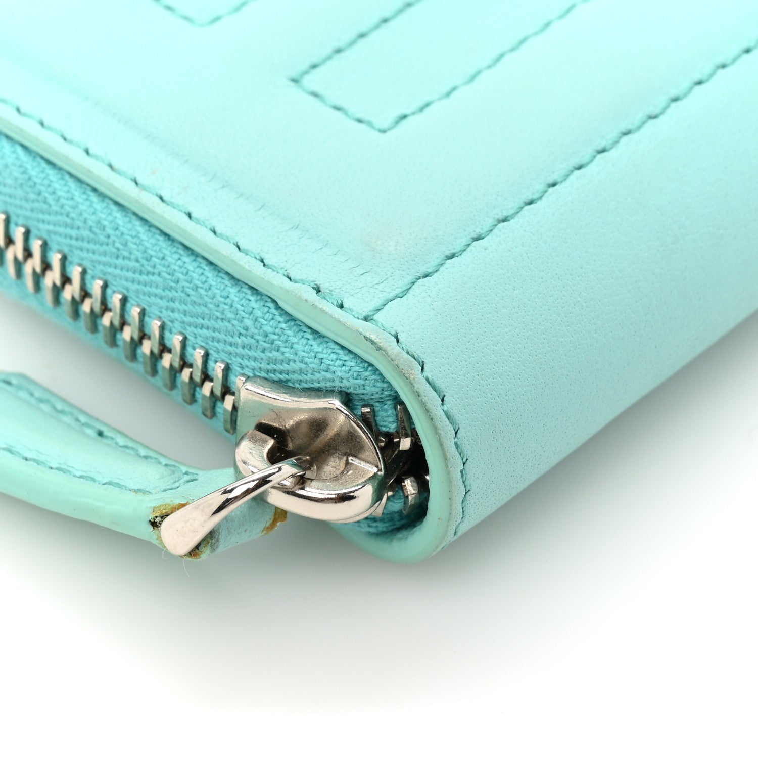 Fendi Vitello Flamingo Mini Zip Around Wallet Tiffany 15 of 17