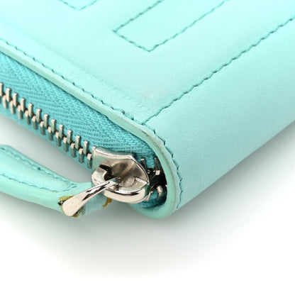 Fendi Vitello Flamingo Mini Zip Around Wallet Tiffany 15 of 17