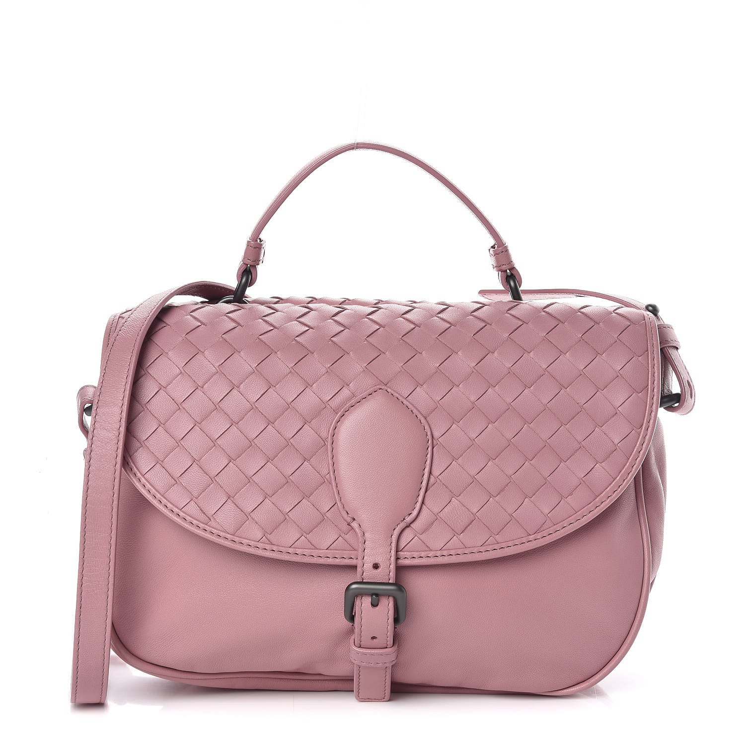 Bottega Veneta Nappa Intrecciato Double Sided Crossbody Bag Watteau 1 of 9