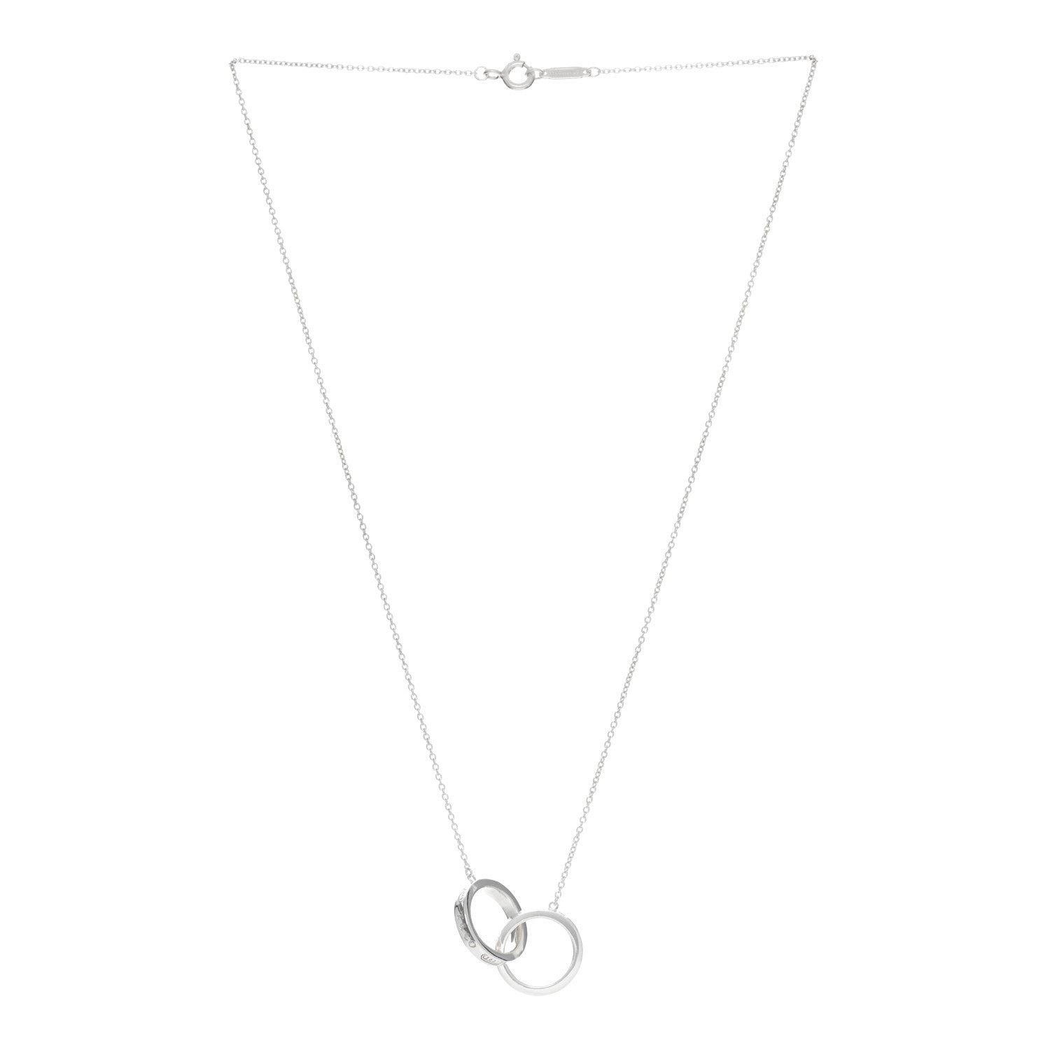 Tiffany Sterling Silver 1837 Interlocking Circles Pendant Necklace 2 of 4