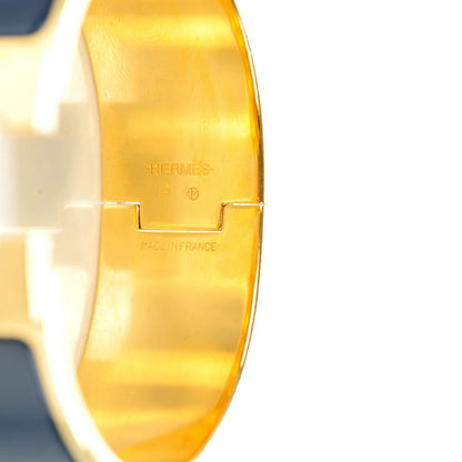 Hermes Enamel Wide Clic Clac H Bracelet PM Indigo 4 of 5