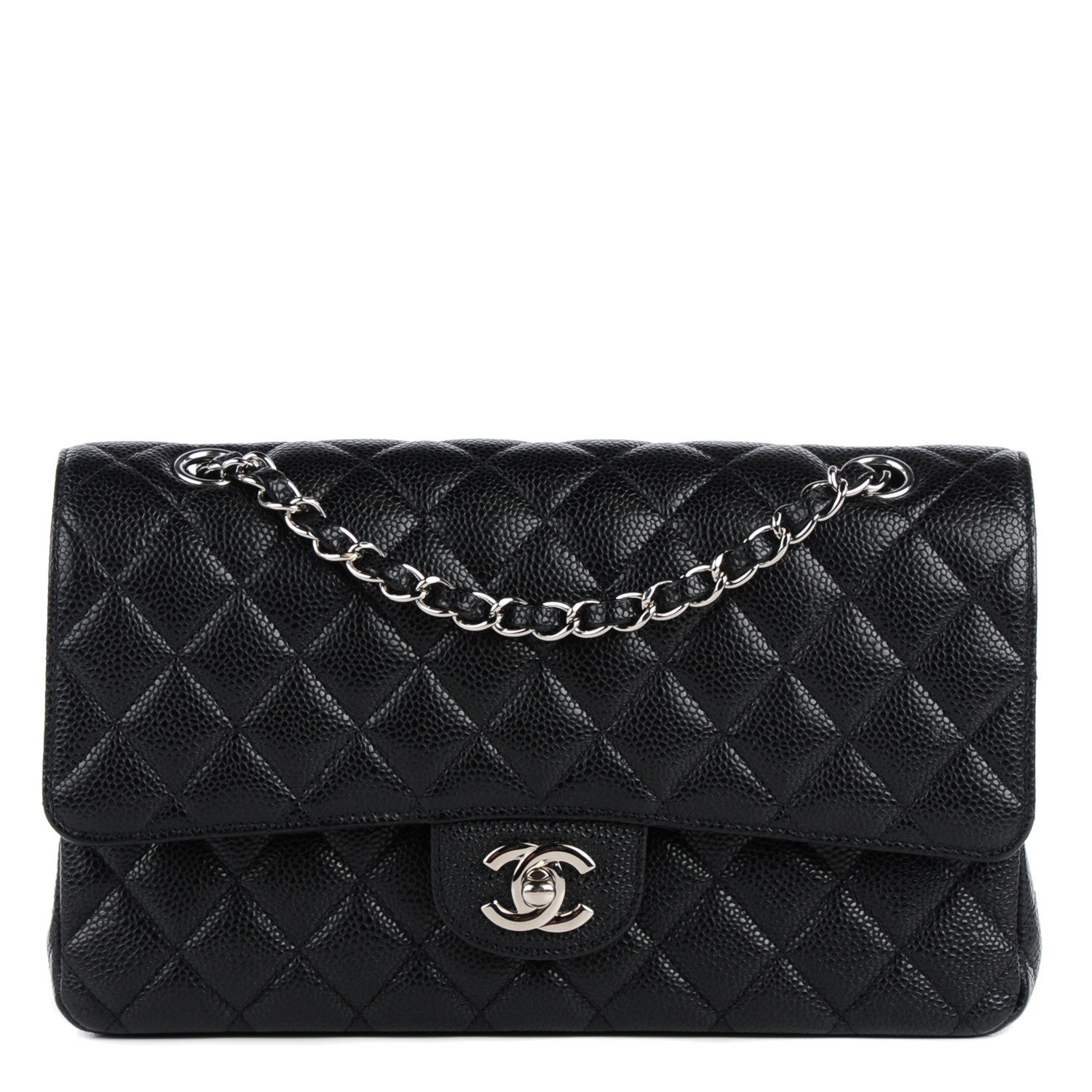 Chanel Caviar Quilted Medium Double Flap Black 1 of 9