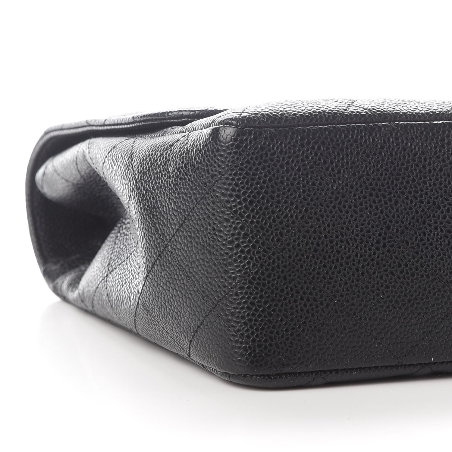 Chanel Caviar Quilted Jumbo Single Flap Bijoux Chain Black 8 of 9