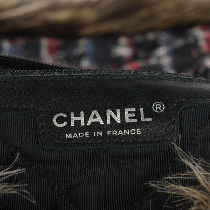 Chanel Tweed Arctic Fantasy Fur Flap Blue Red 6 of 9