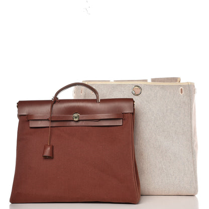 Hermes Toile Vache Calfskin Herbag 2 in 1 36 MM Natural 22 of 22