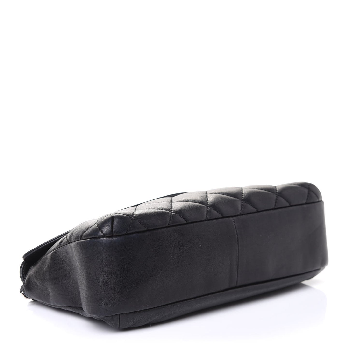 Lambskin Quilted CC Turnlock Flap Shoulder Bag Black