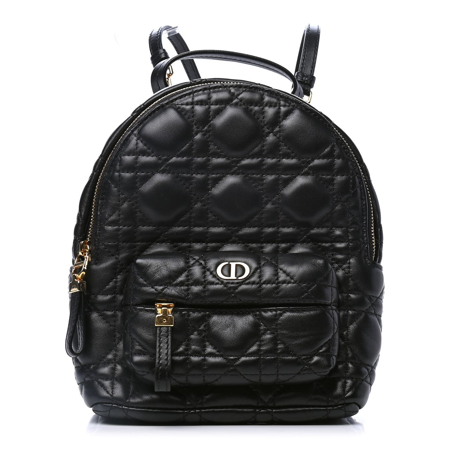 Lambskin Cannage Mini Backpack Black