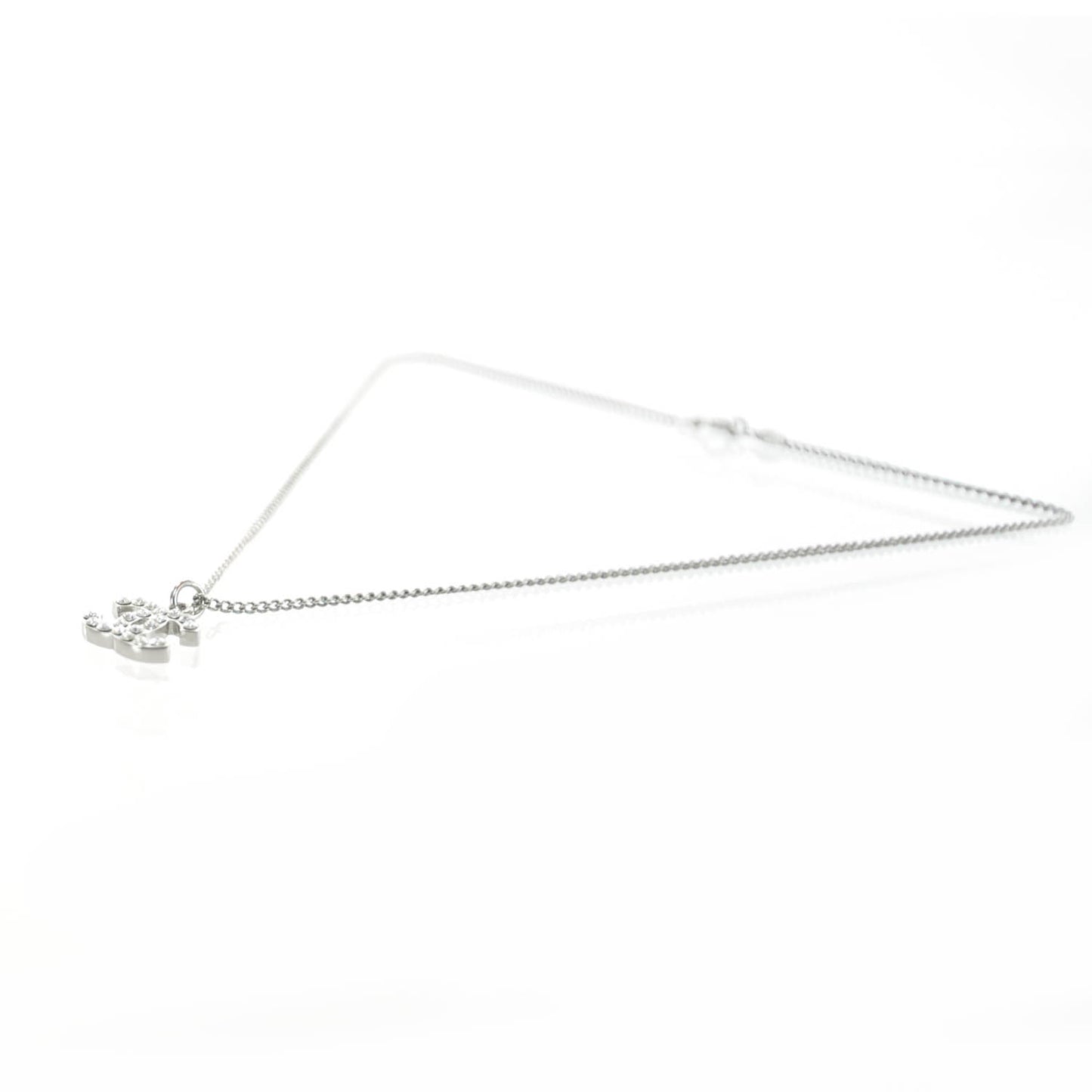 Swarovski Crystal CC Necklace Silver