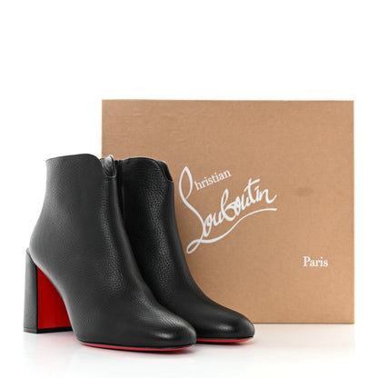 Christian Louboutin Pebbled Calfskin Castarika 85 Desert Ankle Boots 40 Black 8 of 8