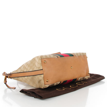 Gucci Monogram Web Medium Rania Top Handle Bag Sand 4 of 7