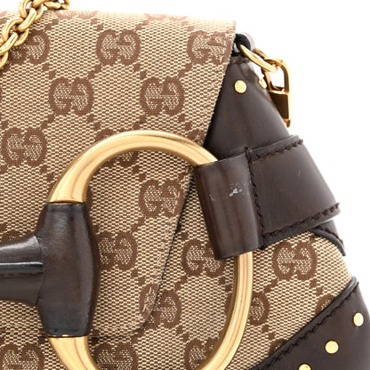 Gucci Monogram Studded Horsebit Clutch Dark Brown 11 of 11