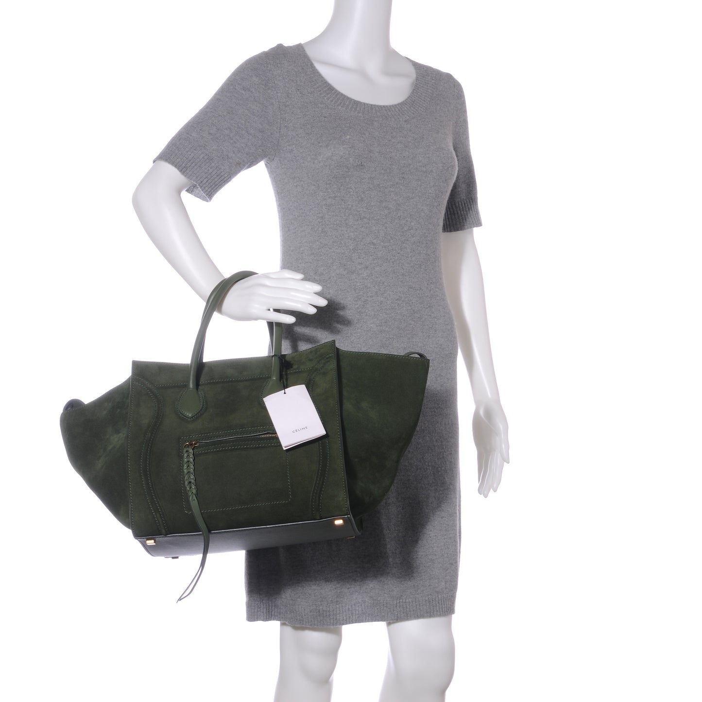 Suede Small Phantom Luggage Olive