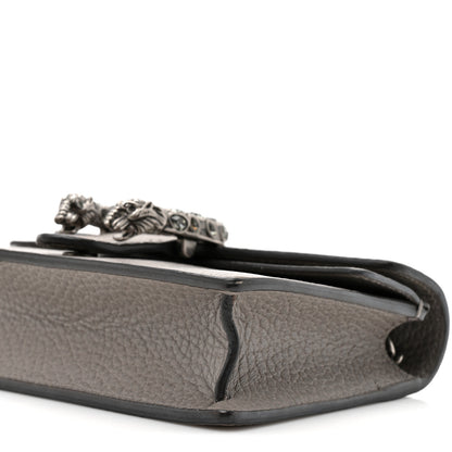 Gucci Dollar Calfskin Crystal Super Mini Dionysus Shoulder Bag Dusty Grey Black Diamond 8 of 14