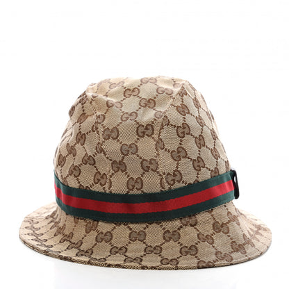 Gucci Monogram Web Bucket Hat XL Brown 4 of 9