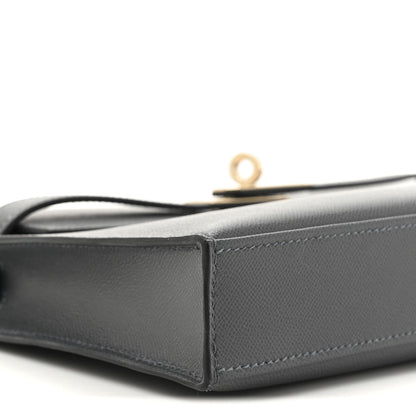 Hermes Madame Calfskin Kelly Elan Gris Meyer 10 of 11