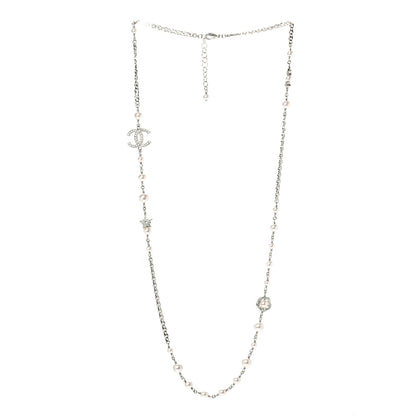 Chanel Pearl CC Star Long Necklace Silver 2 of 4